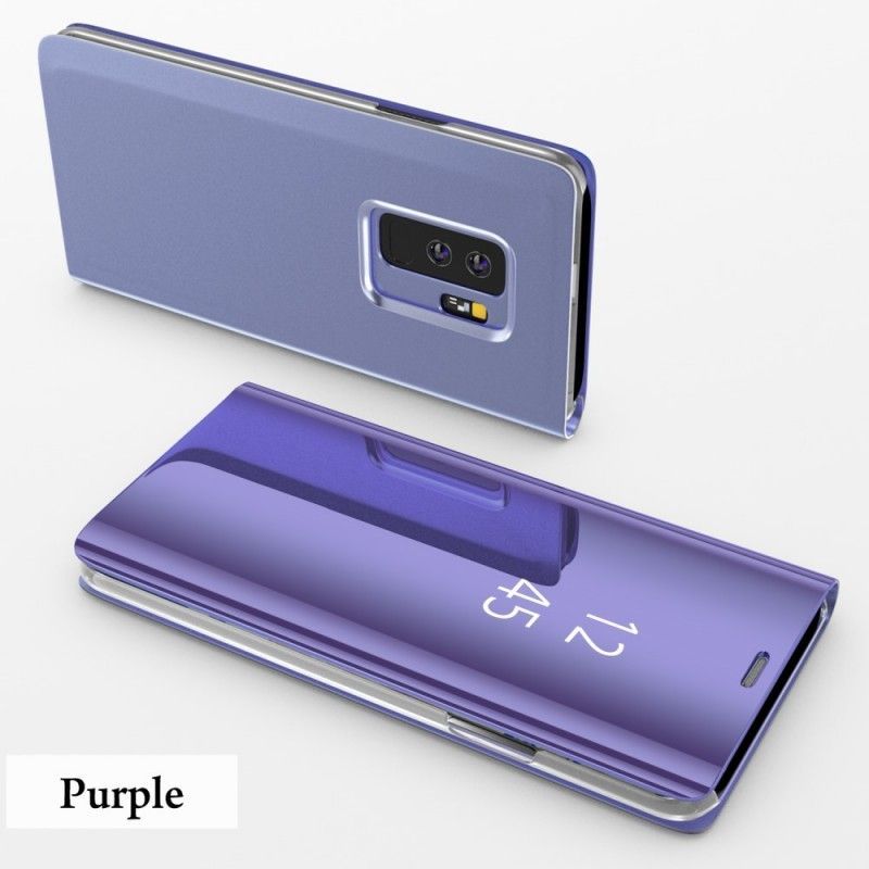 Pohledový Kryt Kryt Samsung Galaxy S9 Zrcadlo A Kožený Efekt
