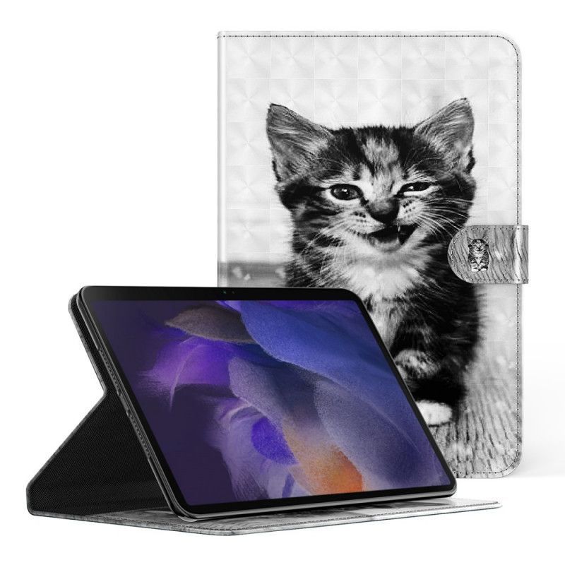 Potah Z Umělé Kůže Flipové Pouzdro Samsung Galaxy Tab A8 (2021) Kotě