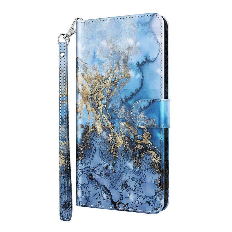 Pouzdro Pro Samsung Galaxy S21 Plus 5g Světlý Bodový Mramorový Design S Páskem
