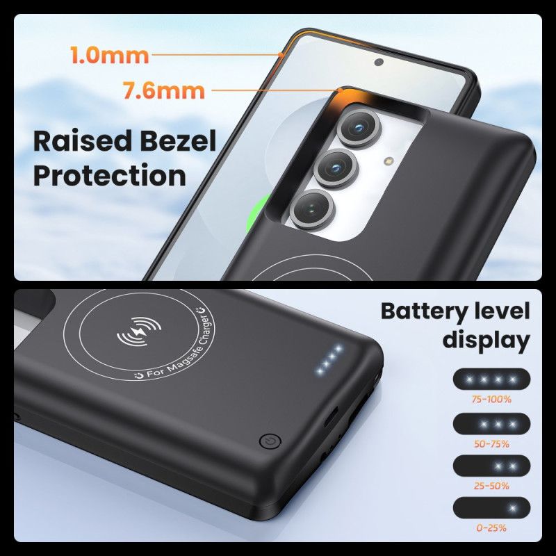 Pouzdro S Baterií 10 000 Mah Pro Samsung Galaxy S25 Plus / S24 Plus S Nabíječkou A Magnetickým Uchycením