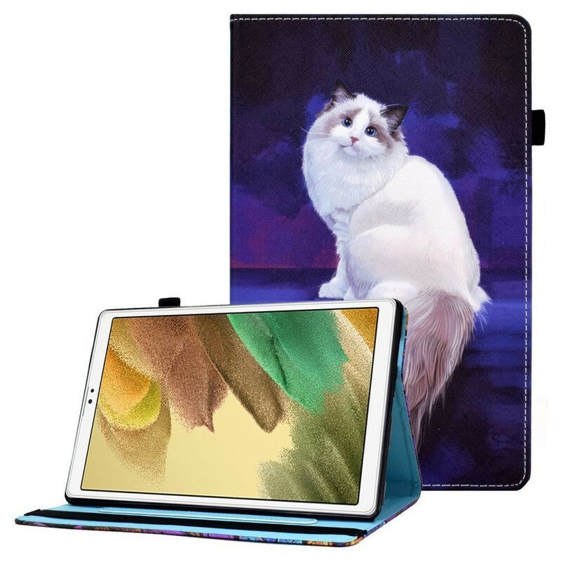 Pouzdro Samsung Galaxy Tab A7 Lite Bílá Kočka