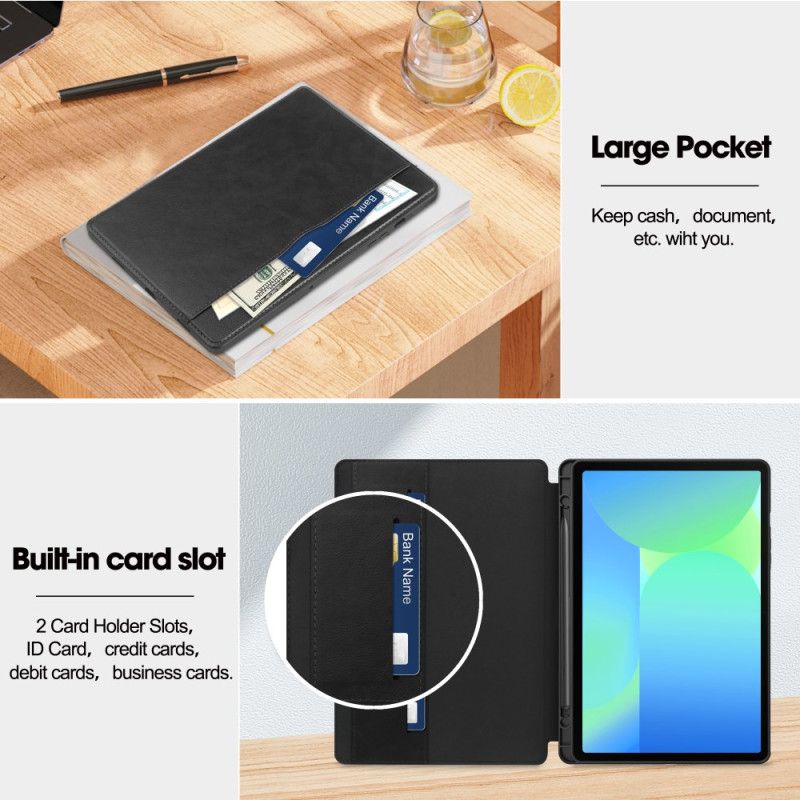 Pouzdro Samsung Galaxy Tab S10 Fe Kožený Efekt