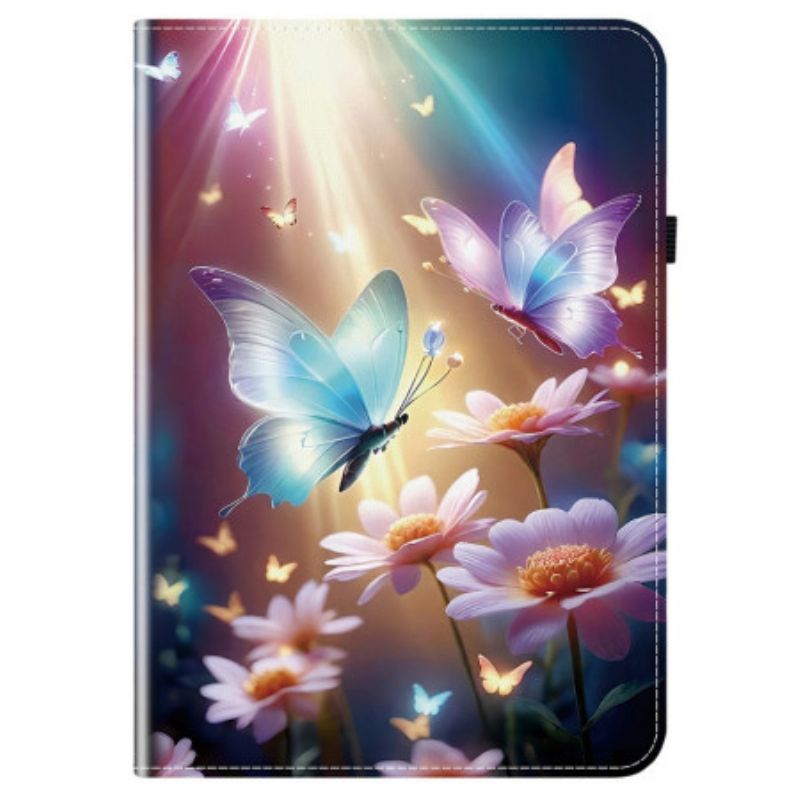 Pouzdro Samsung Galaxy Tab S10 Fe Plus Svítící Motýli