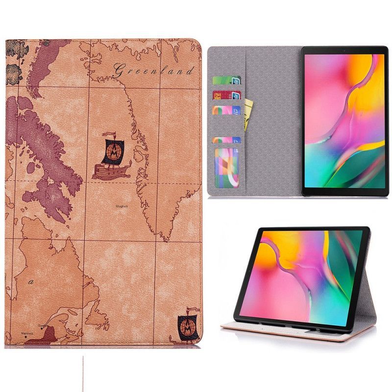 Pouzdro Samsung Galaxy Tab S6 Lite Ročník Mapa