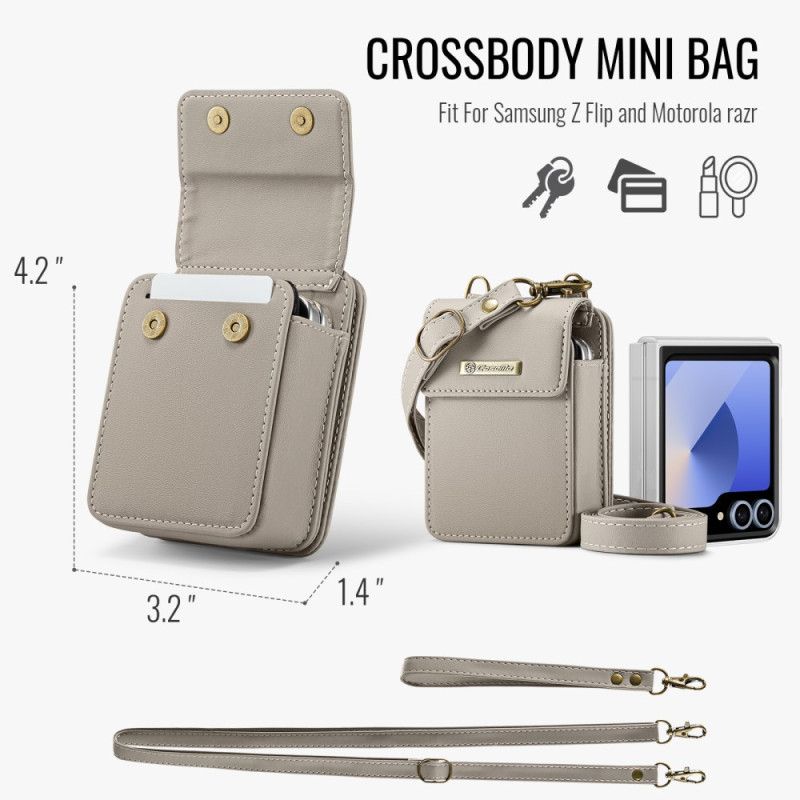 Pouzdro Samsung Galaxy Z Flip 7 Fe Rfid Peněženka S Ramenním Popruhem