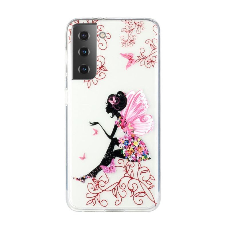 Průhledná Květinová Víla Samsung Galaxy S2 5g Pouzdro