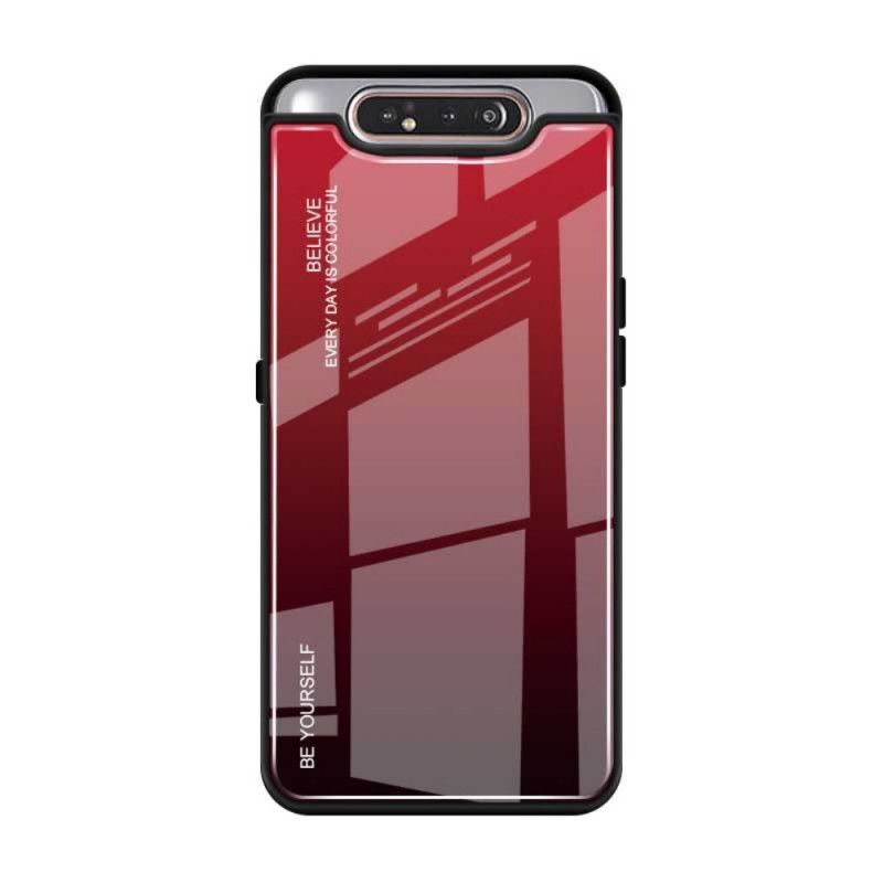 Samsung Galaxy A90 / A80 Buďte Sami Sebou Pouzdro Z Tvrzeného Skla