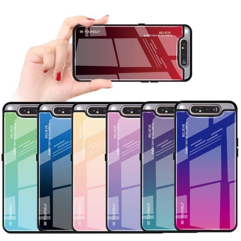 Samsung Galaxy A90 / A80 Buďte Sami Sebou Pouzdro Z Tvrzeného Skla