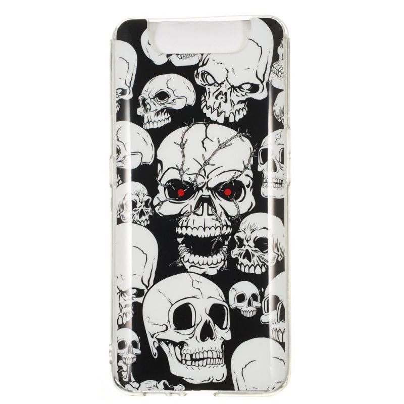 Samsung Galaxy A90 / A80 Case Pozor Na Fluorescenční Lebky