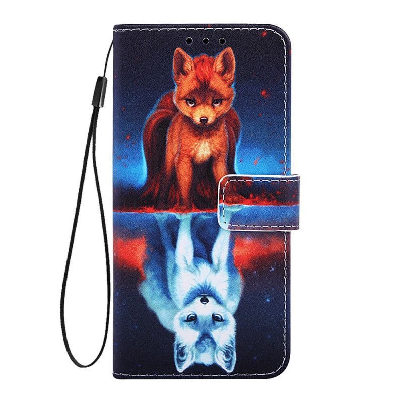 Samsung Galaxy A90 / A80 Pouzdro Odraz Psa Juliena S Popruhem