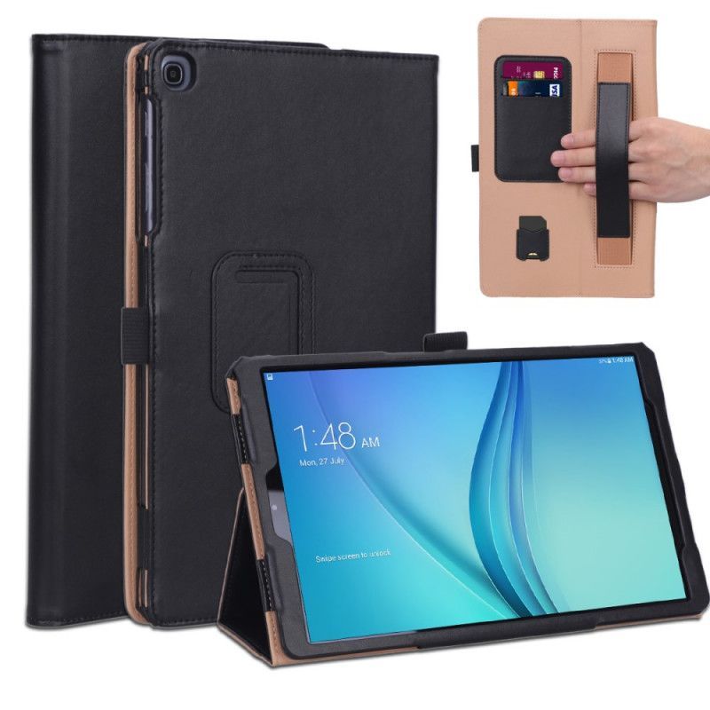 Samsung Galaxy Tab 10.1 (2019) Kožené Pouzdro S Páskem