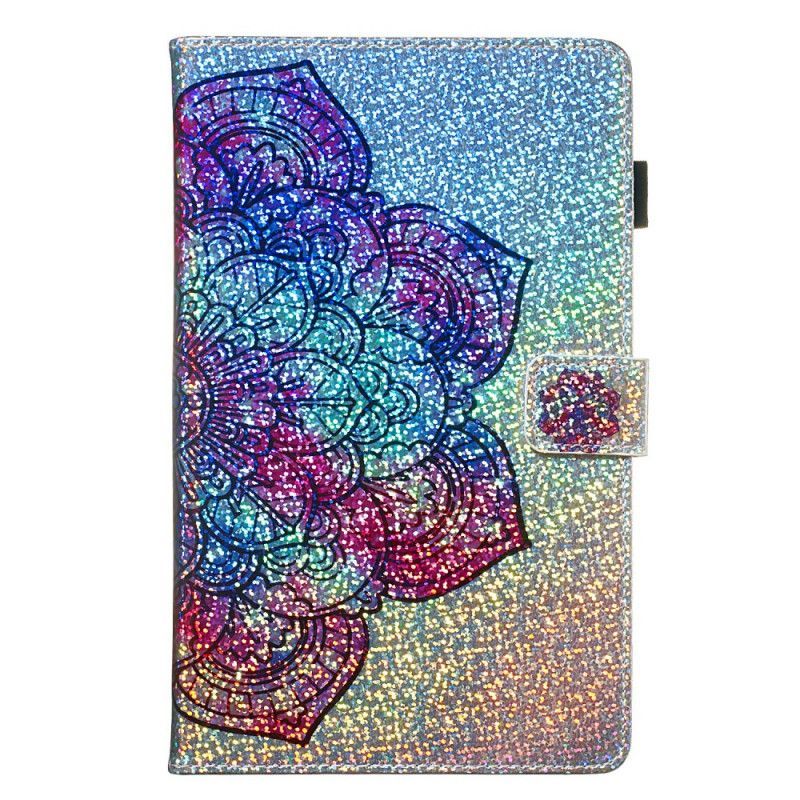 Samsung Galaxy Tab A 101 (2019) Třpytivé Pouzdro Na Mandalu