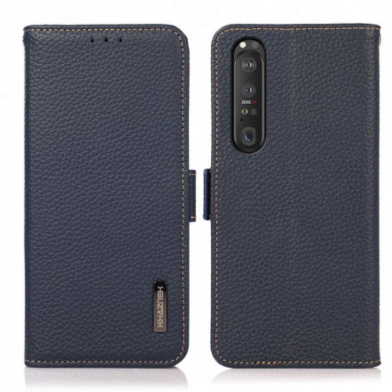 Flipové Pouzdro Na Sony Xperia 1 Iii Liči Kůže Khazneh Rfid