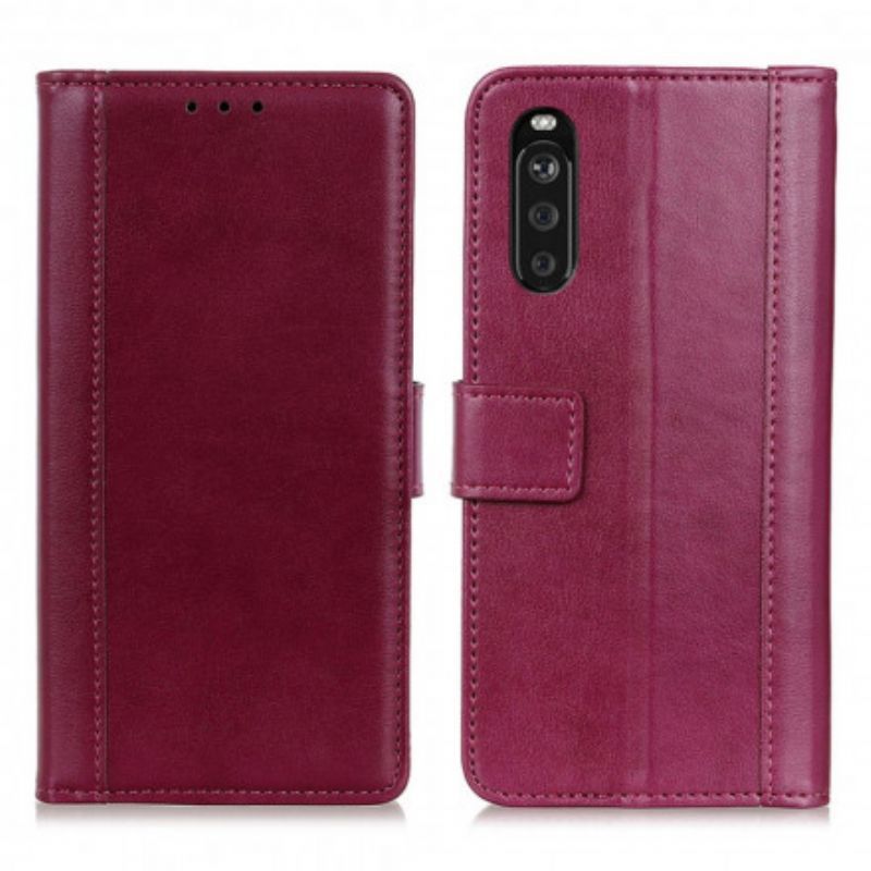 Flipové Pouzdro Na Sony Xperia 10 Iii Klasický Kožený Styl