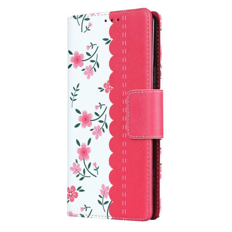 Flipové Pouzdro Sony Xperia 1 Ii Květiny S Páskem