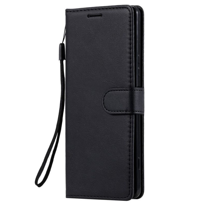 Flipové Pouzdro Sony Xperia 1 Ii Řemínek S Koženým Efektem