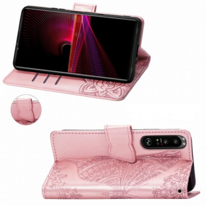 Flipové Pouzdro Sony Xperia 1 Iii Poloviční Motýli