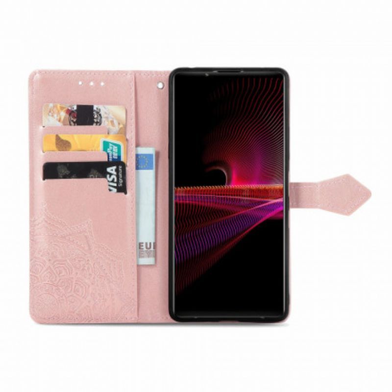 Flipové Pouzdro Sony Xperia 1 Iii Středověká Mandala