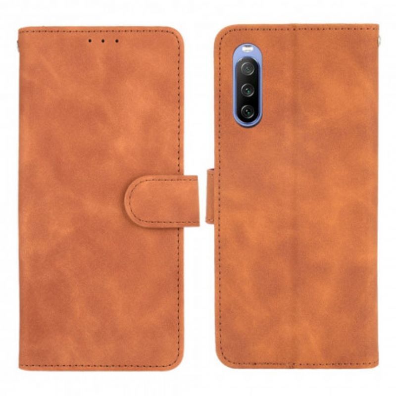 Flipové Pouzdro Sony Xperia 10 Iii Dotek Pokožky