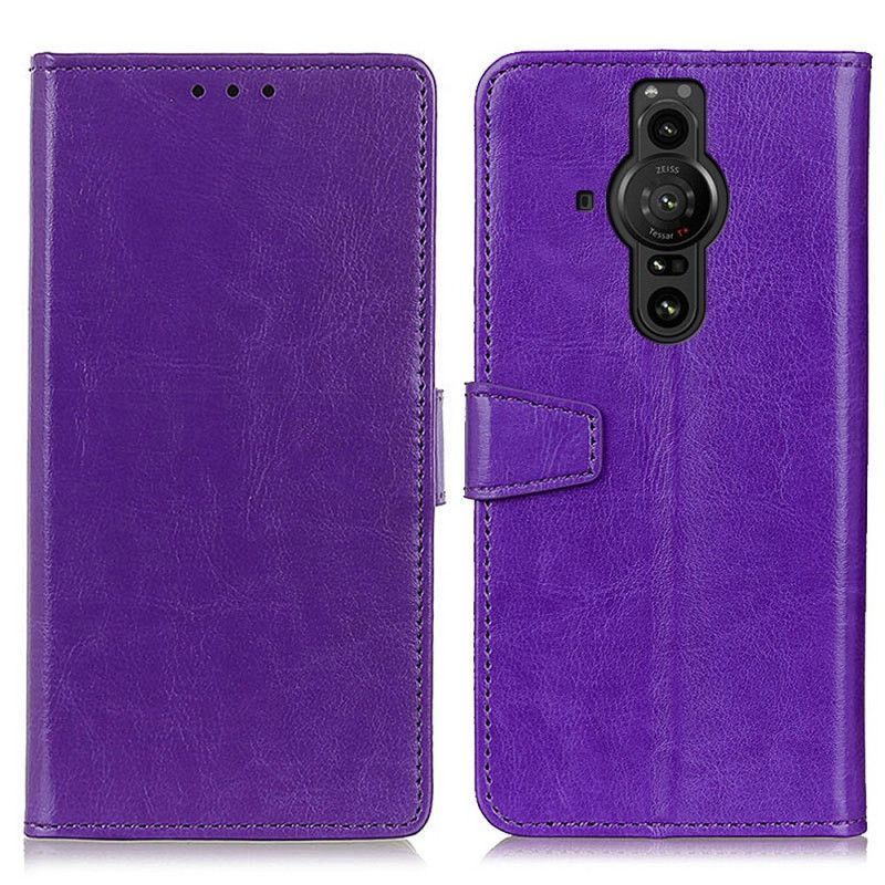 Flipové Pouzdro Sony Xperia Pro-i Jednoduchý Lesklý Kožený Efekt