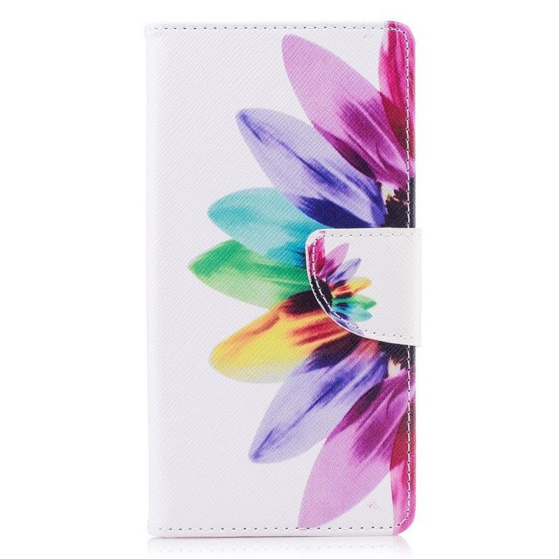 Flipové Pouzdro Sony Xperia Xz1 Akvarelová Květina