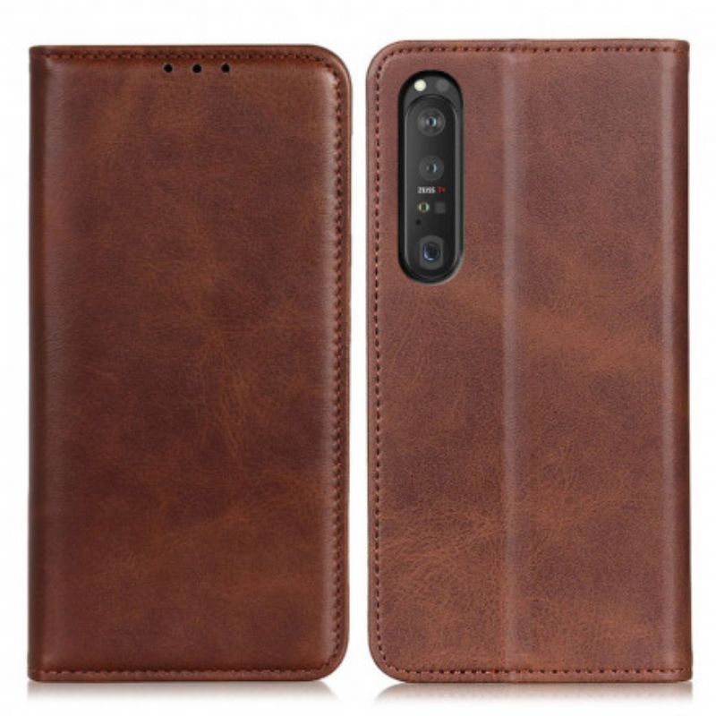 Kožené Pouzdro Folio Na Sony Xperia 1 Iii Elegantní Štípenka