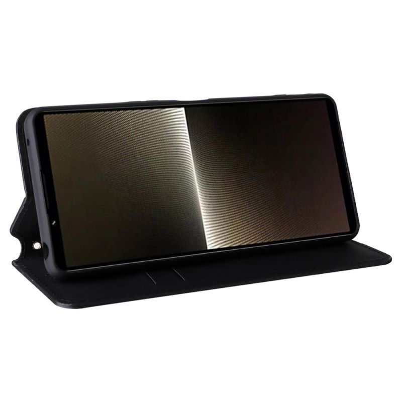 Kožené Pouzdro Folio Na Sony Xperia 1 Vi 3d Diamantový Vzor