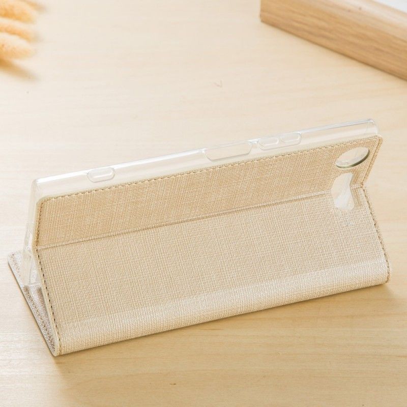 Kožené Pouzdro Folio Na Sony Xperia Xz1 Compact Texturovaný