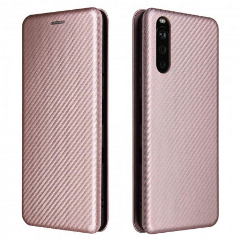 Kožené Pouzdro Folio Sony Xperia 10 Iii Barevný Karbonový Silikon