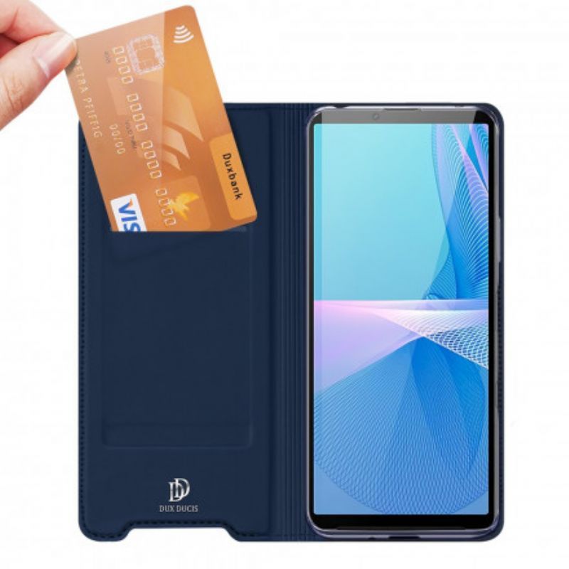 Kožené Pouzdro Folio Sony Xperia 10 Iii Kůže Pro Dux Ducis