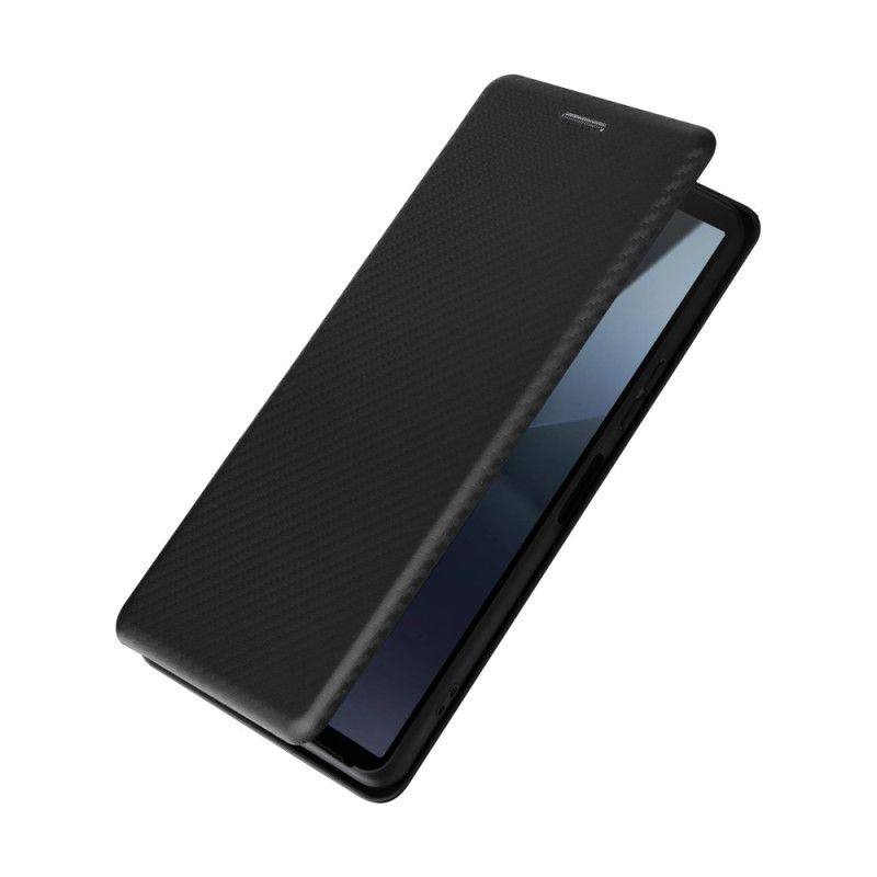 Kožené Pouzdro Folio Sony Xperia 10 Vi Uhlíkové Vlákno