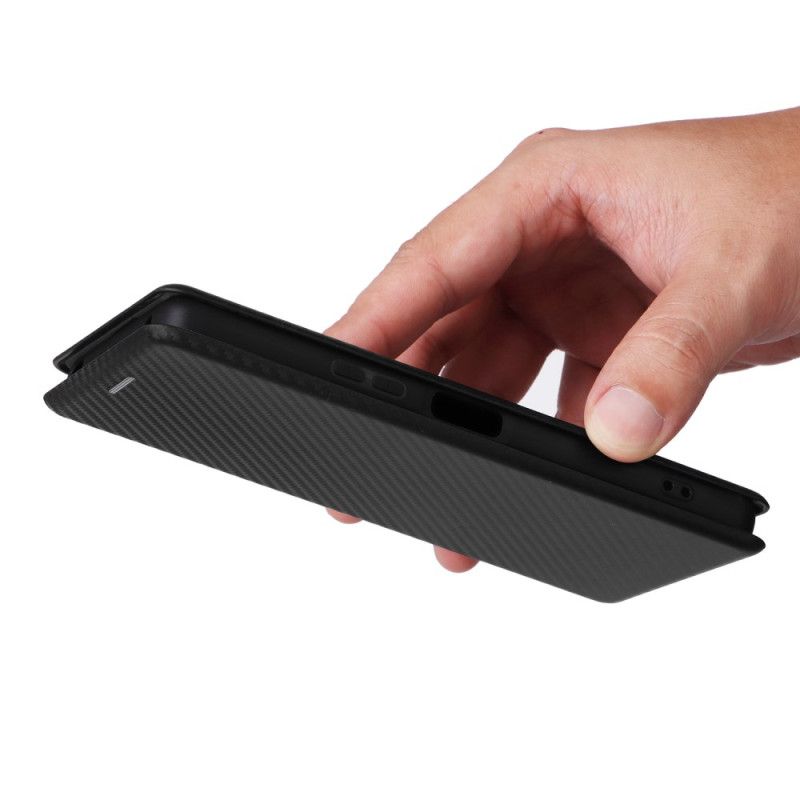 Kožené Pouzdro Folio Sony Xperia 10 Vi Uhlíkové Vlákno