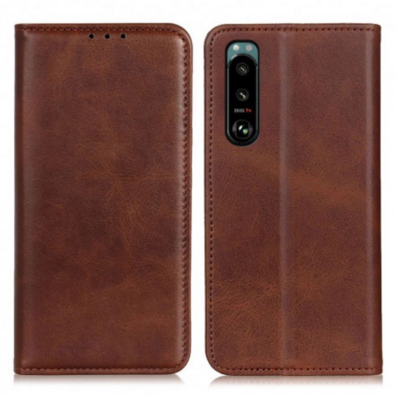 Kožené Pouzdro Folio Sony Xperia 5 Iii Elegantní Štípenka
