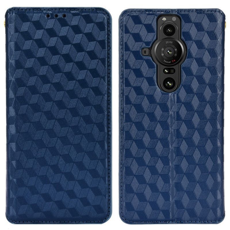 Kožené Pouzdro Folio Sony Xperia Pro-i Efekt Diamantové Kůže