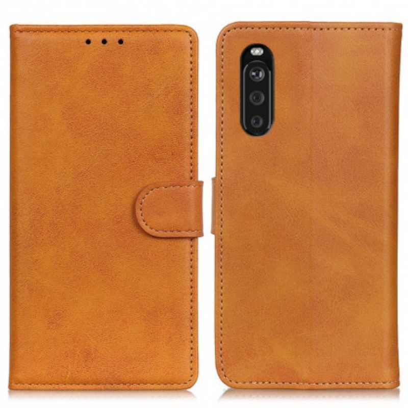 Kožené Pouzdro Na Sony Xperia 10 Iii Efekt Retro Matné Kůže