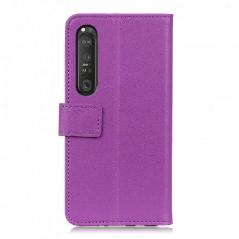 Kožené Pouzdro Sony Xperia 1 Iii Klasická Imitace Kůže