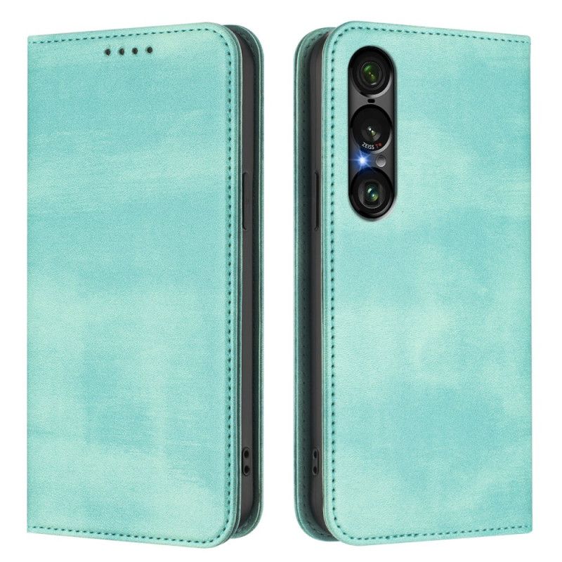 Kožené Pouzdro Sony Xperia 1 Vii Rfid Ochrana Retro Design