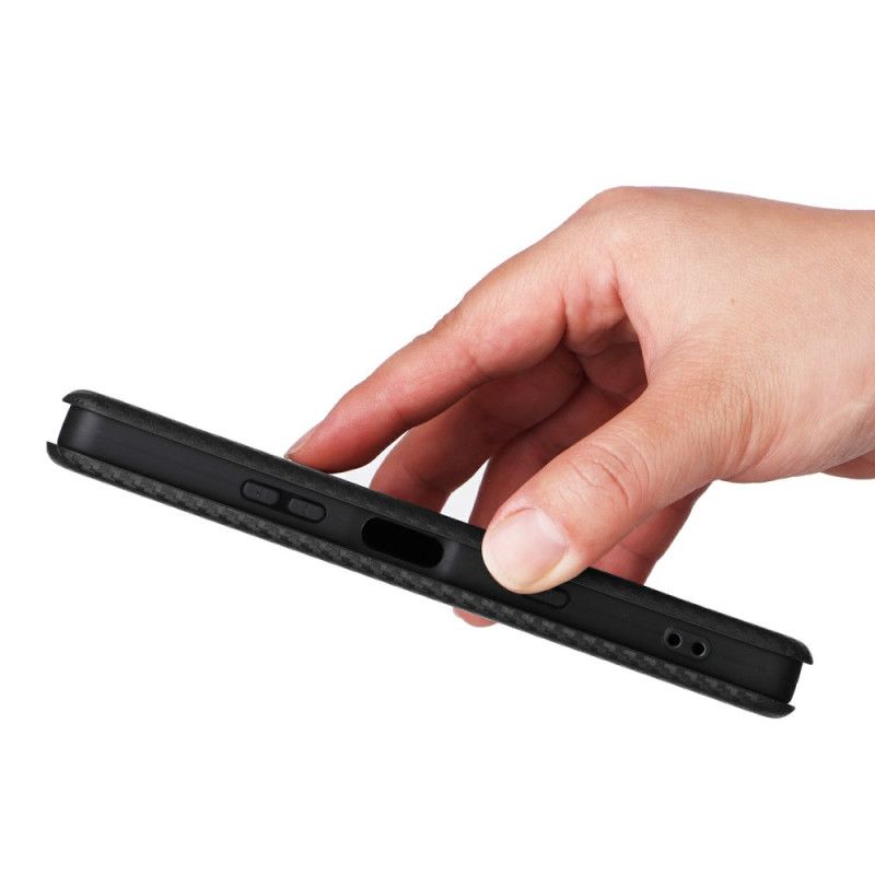 Kožené Pouzdro Sony Xperia 10 Vii Uhlíková Vlákna