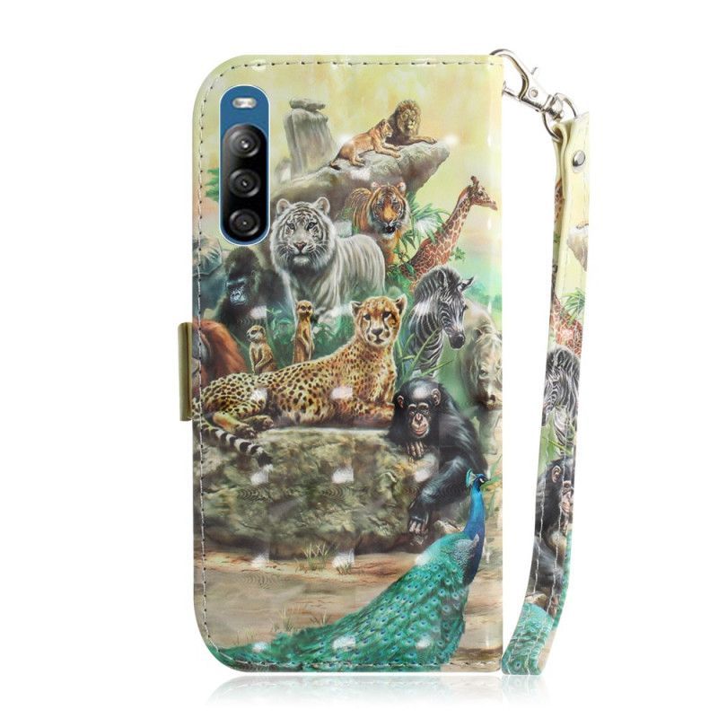 Kožené Pouzdro Sony Xperia L4 Tanga Safari Zvířata
