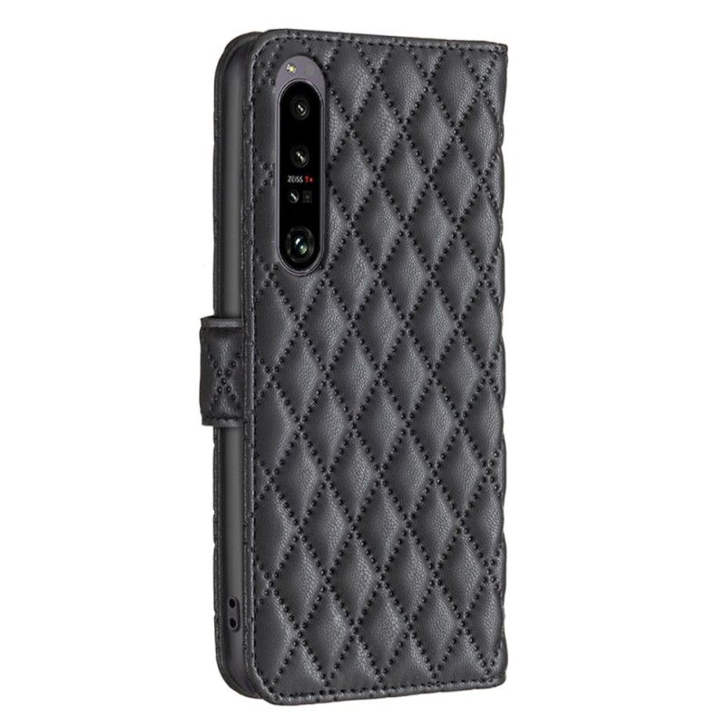 Kožený Kryt Na Sony Xperia 1 Vi Prošívaná Binfen Barva