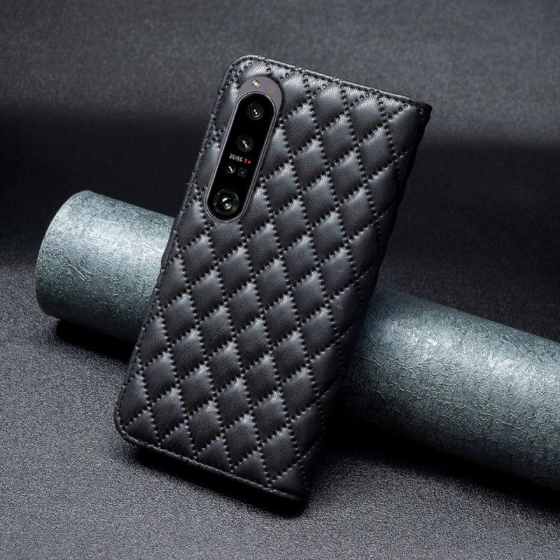 Kožený Kryt Na Sony Xperia 1 Vi Prošívaná Binfen Barva