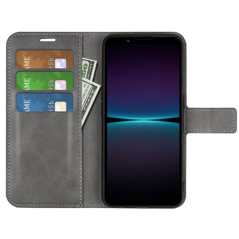 Kožený Kryt Na Sony Xperia 1 Vi Styl Kůže