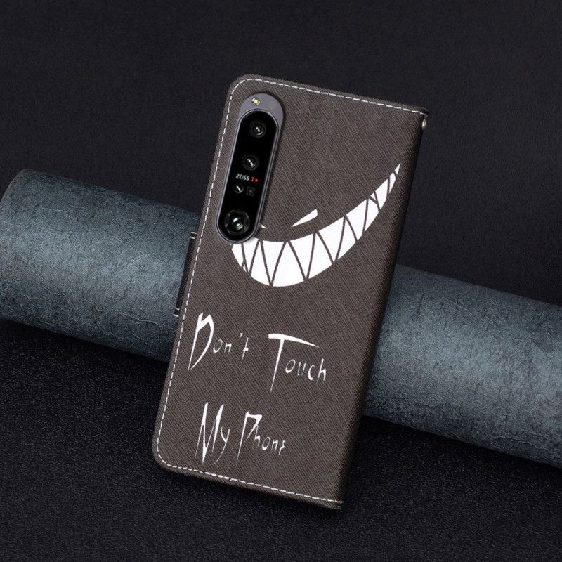 Kožený Kryt Na Sony Xperia 1 Vi Zlý Telefon