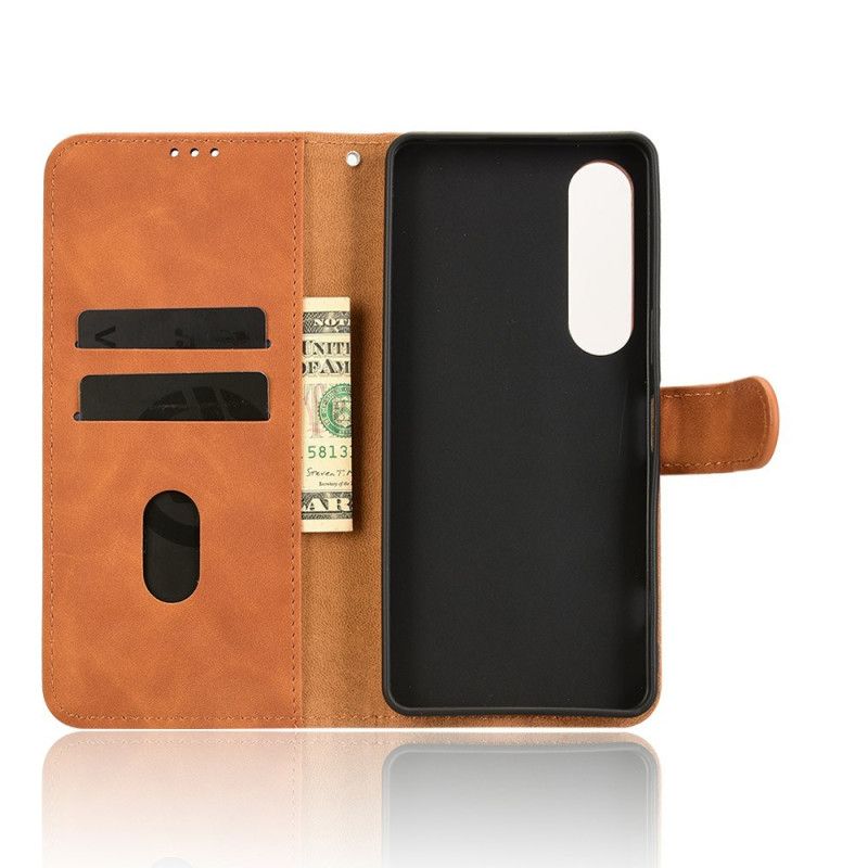 Kožený Kryt Na Sony Xperia 1 Vii Semišový Efekt