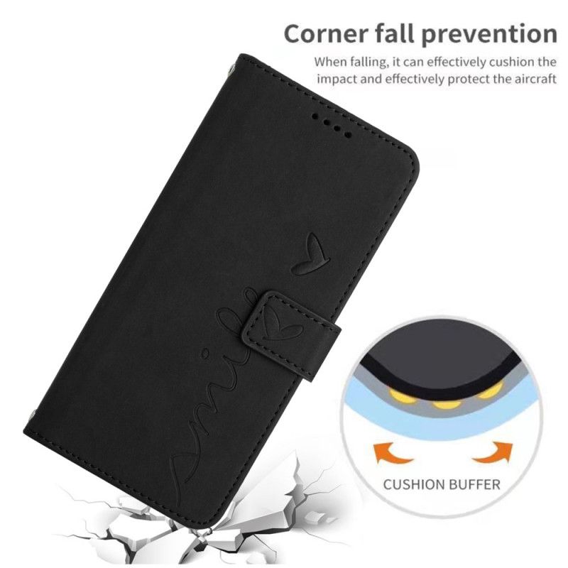 Kožený Kryt Na Sony Xperia 10 Vi Úsměv Na Lanyard