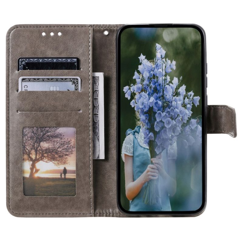 Kožený Kryt Na Sony Xperia 10 Vi Vzor Mandaly S Páskem