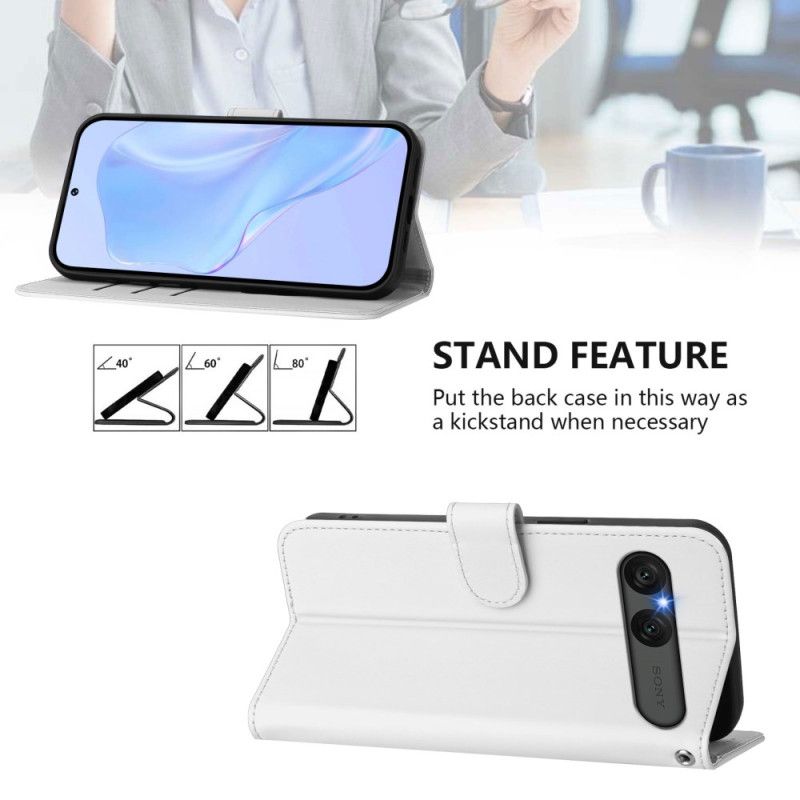 Kožený Kryt Na Sony Xperia 10 Vii Umělá Kůže