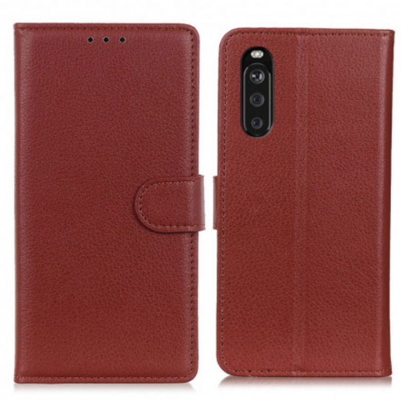 Kožený Kryt Sony Xperia 10 Iii Liči Imitace Kůže