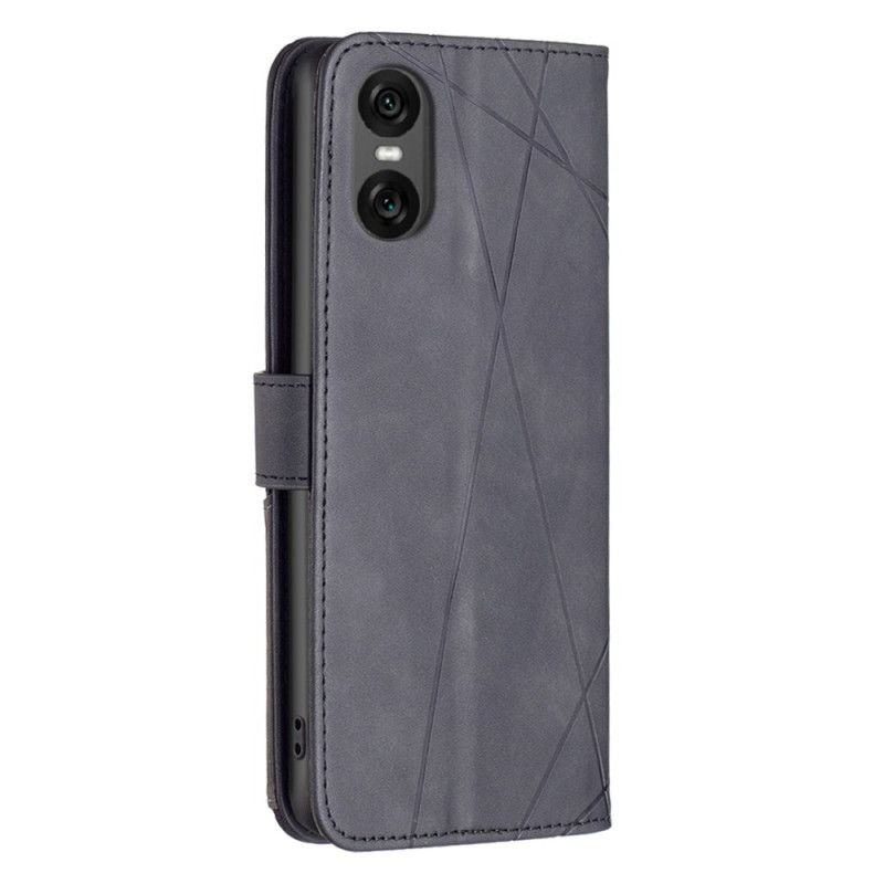 Kožený Kryt Sony Xperia 10 Vi Binfen Color Geometrický Vzor