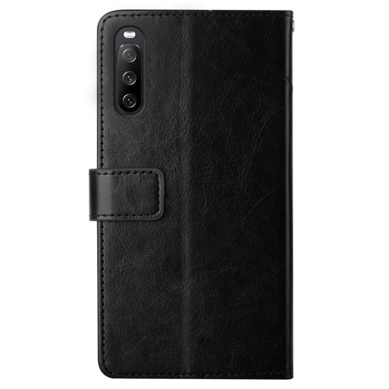 Kožený Kryt Sony Xperia 10 Vi Design Popruhu Y